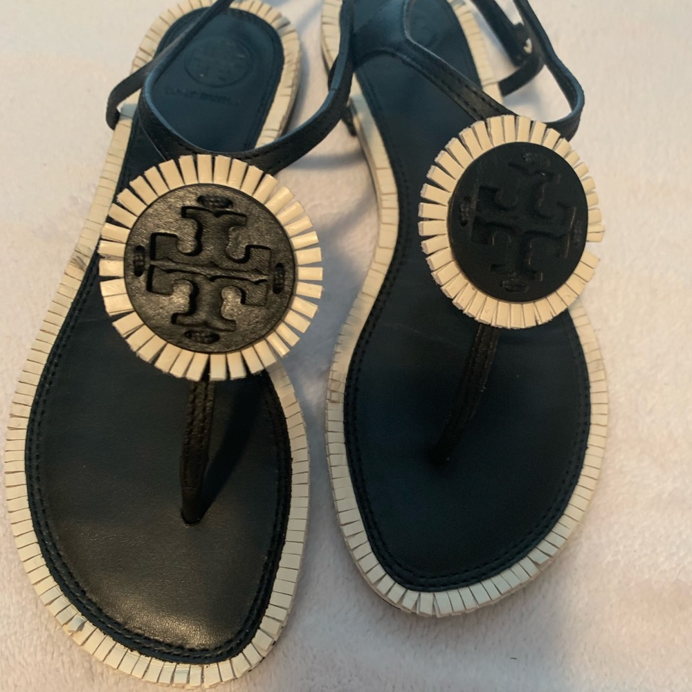 NEW! Tory Burch Miller Fringe Sandals